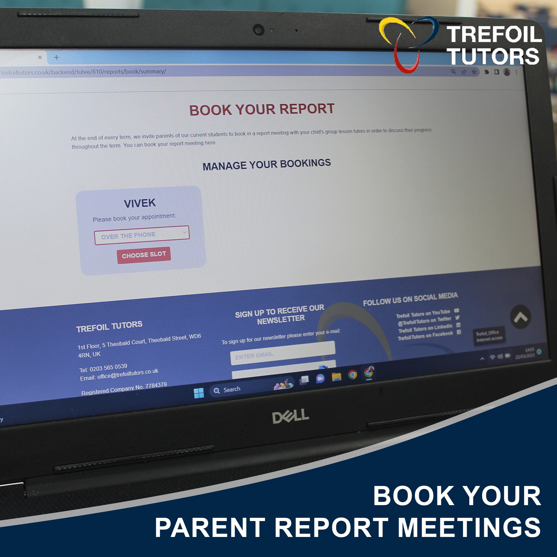 BOOK YOUR PARENT REPORT MEETINGS