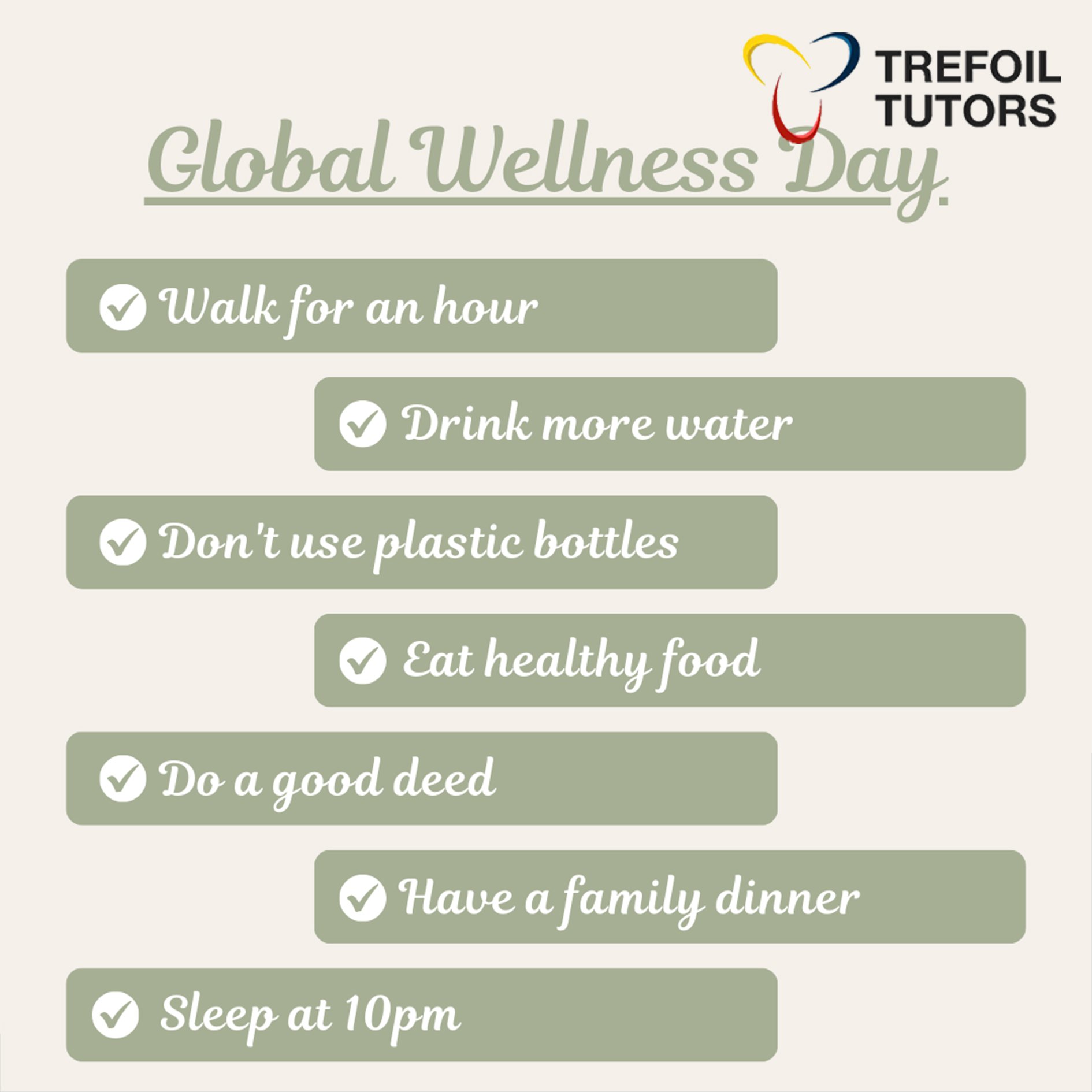 GLOBAL WELLNESS DAY!