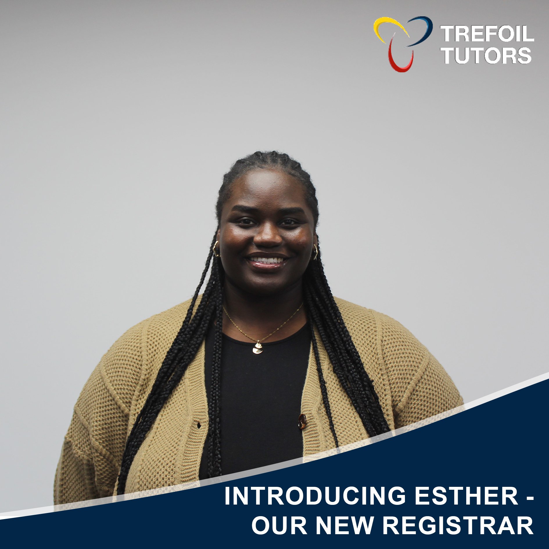 INTRODUCING ESTHER, OUR NEW REGISTRAR