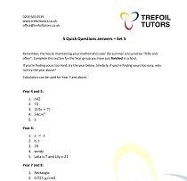 5 Quick Questions - Set 5 - Answers
